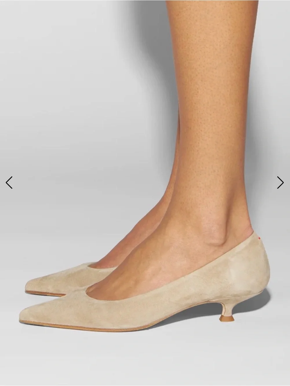 AEYDE Cari Suede Pointed-Toe Pumps SIZE 37